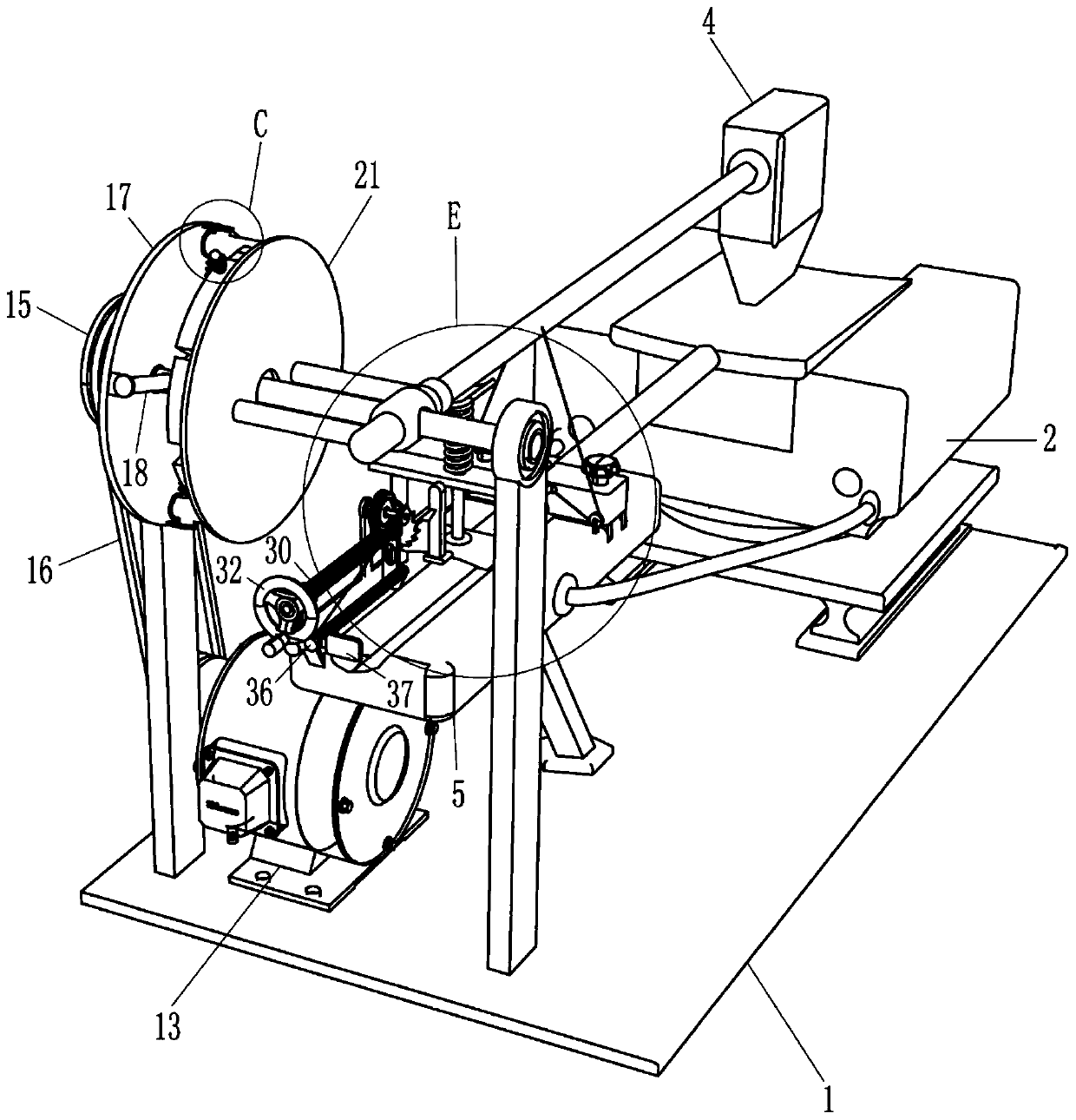 Luoyang shovel middle hammering device