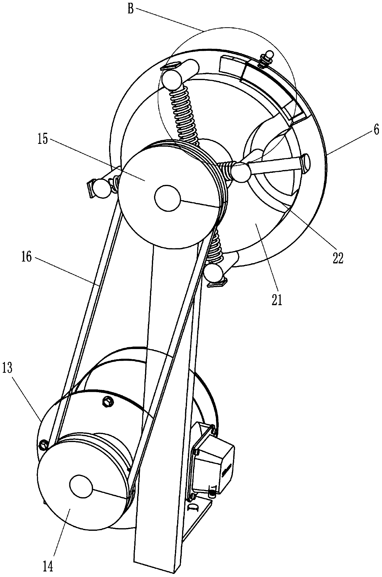 Luoyang shovel middle hammering device