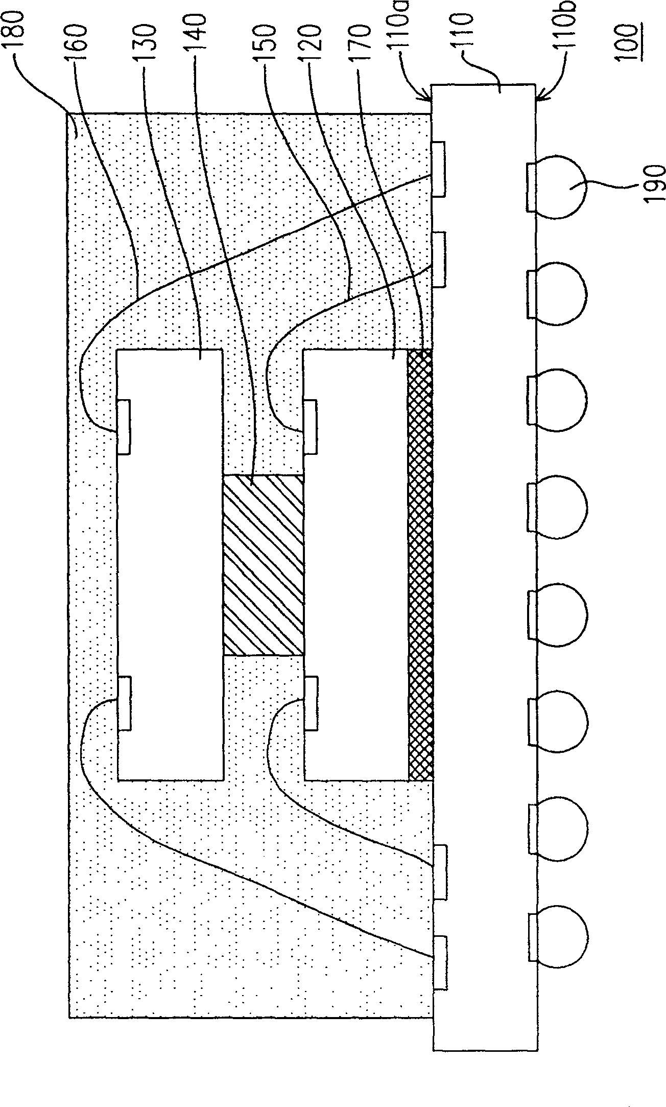 A stacking type wafer packaging structure