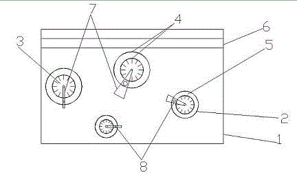 A transmission chain center distance adjustment device