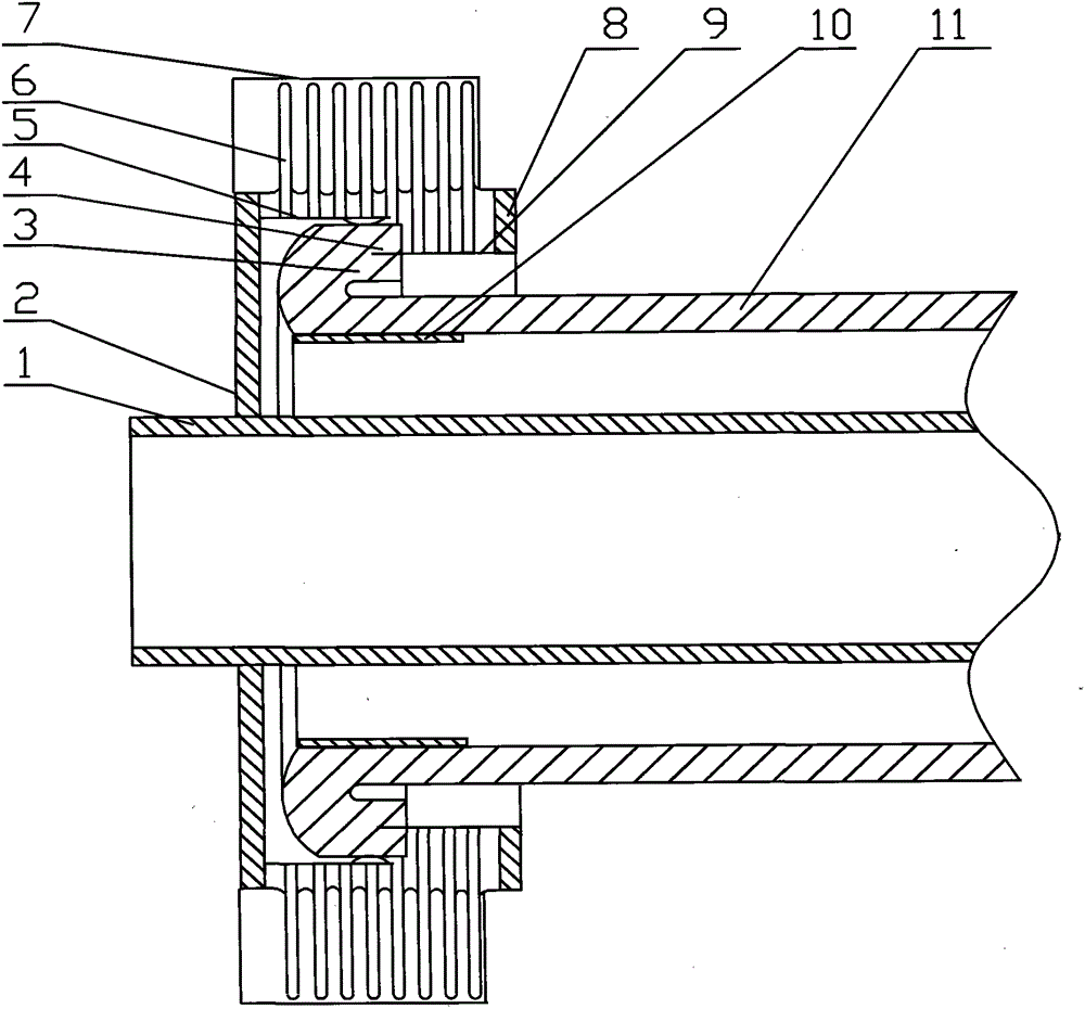 Flanged inverted glass metal vacuum heat collector