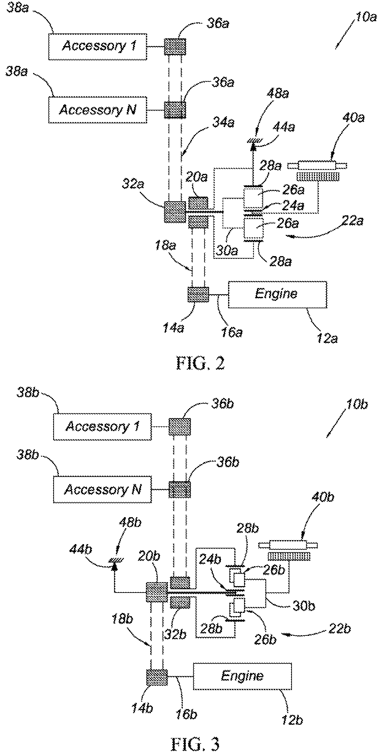 Variable speed accessory drive system for a hybrid vehicle