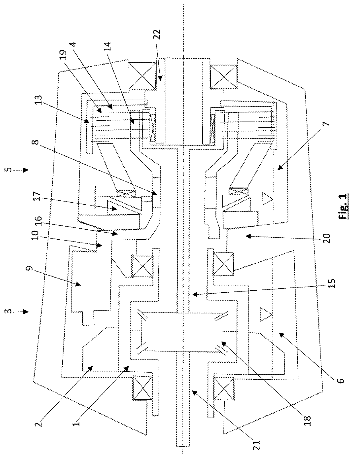 Transfer gearbox device