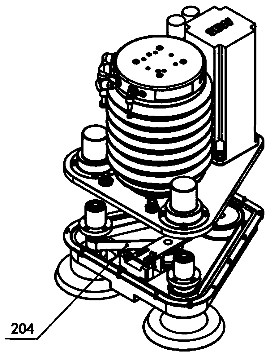 Double grinding and polishing device for robot end