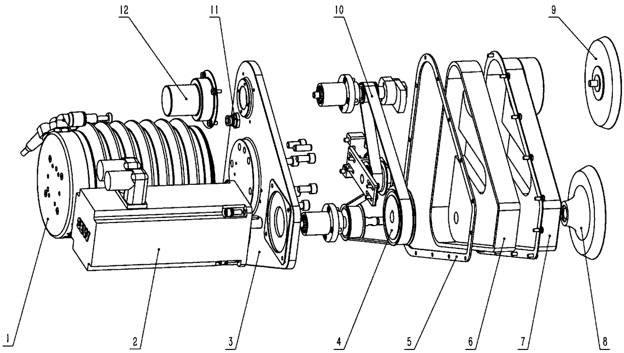 Double grinding and polishing device for robot end