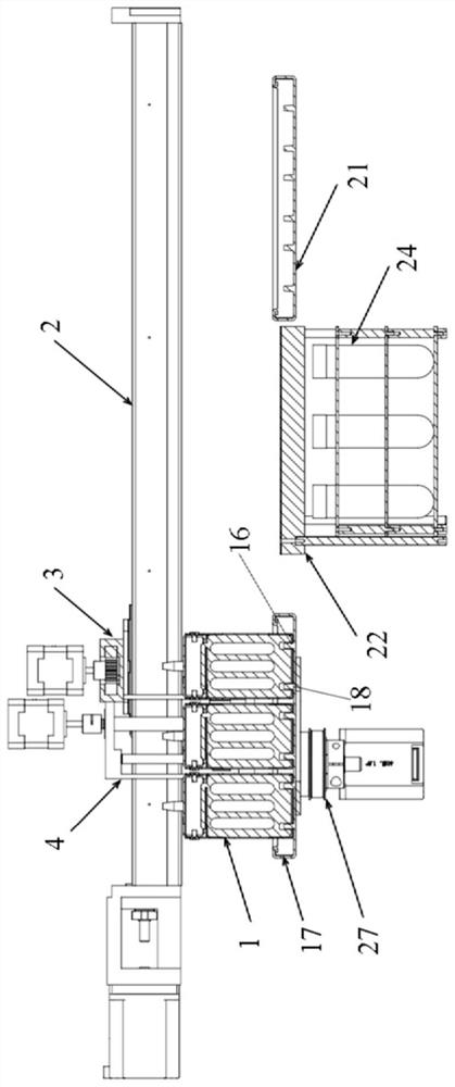 Universal four-axis truss type soil available state detection pretreatment device