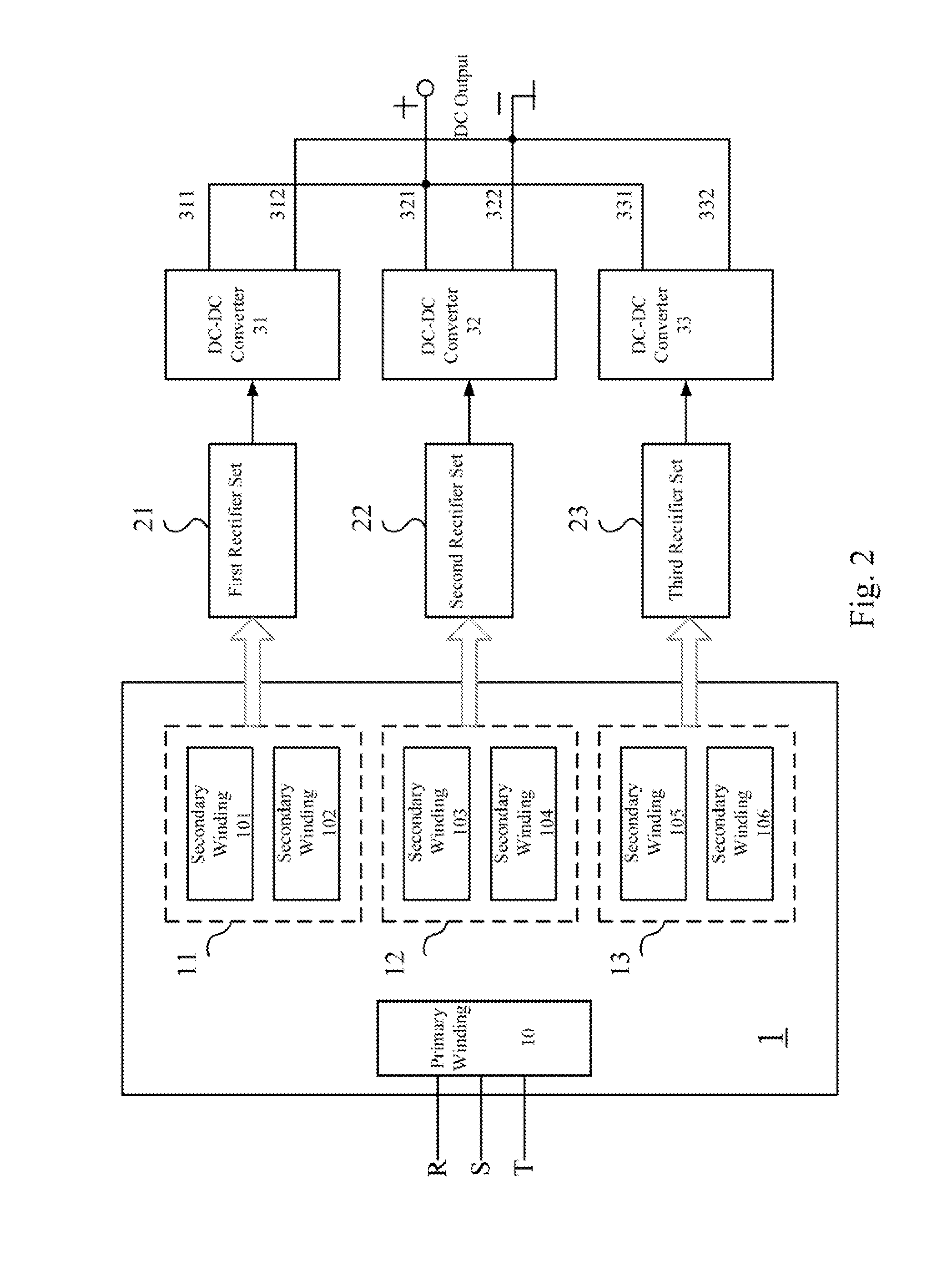 Ac-DC power converter and DC charging station thereof