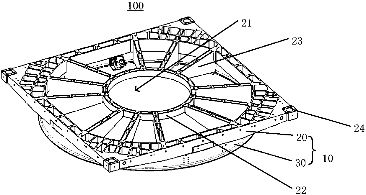 Satellite-rocket integrated satellite bottom frame