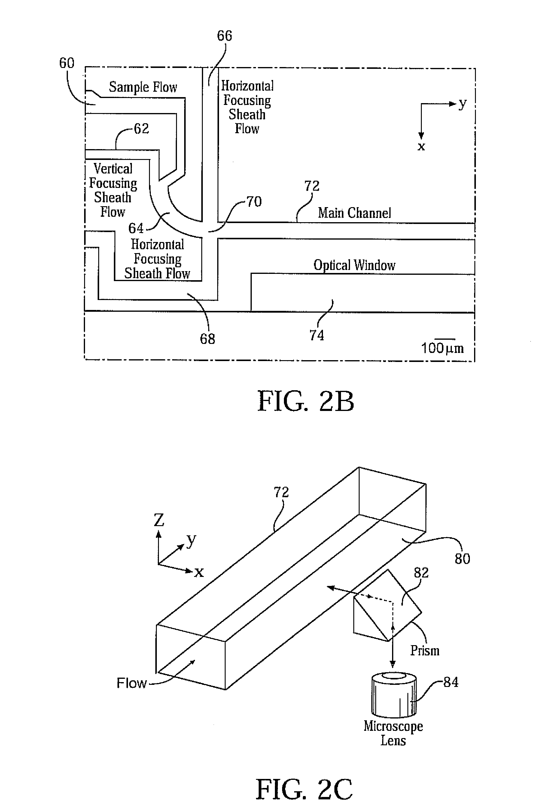 Three-dimensional (3D) hydrodynamic focusing using a microfluidic device