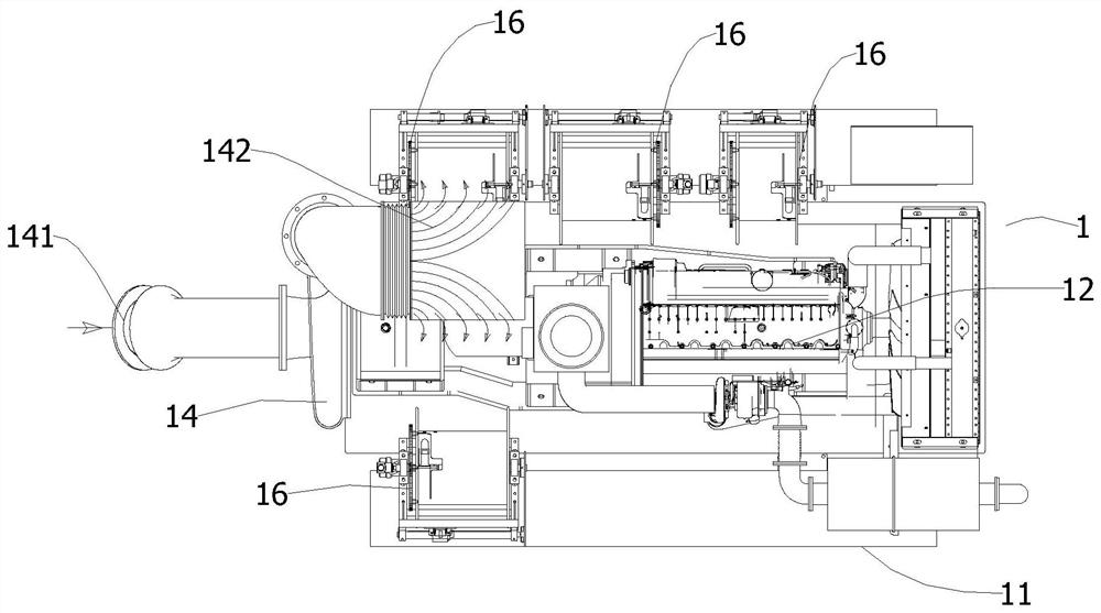 Gas-solid separation device of emergency rescue equipment and emergency rescue equipment