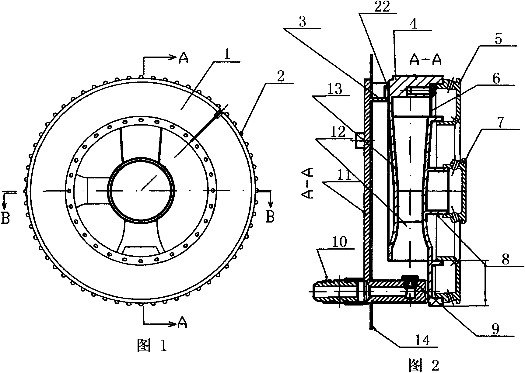 Double-fire head burner for upper air-inlet cooking appliance