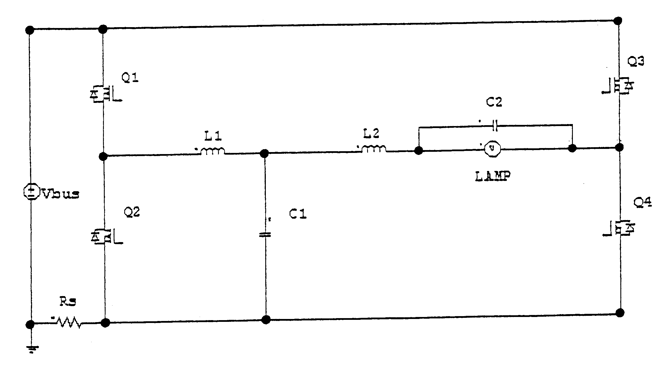 Variable structure circuit topology for HID lamp electronic ballasts