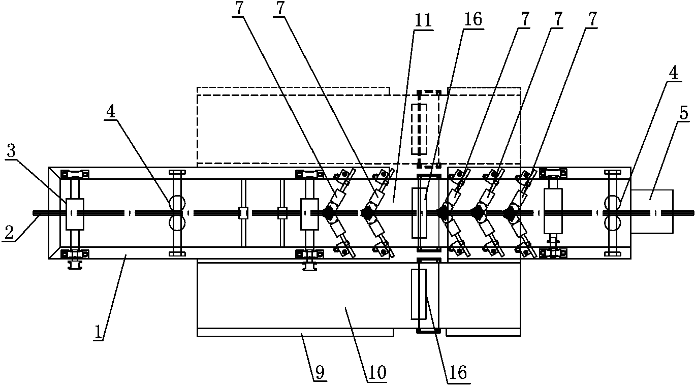 Automatic elevator guide rail painting line