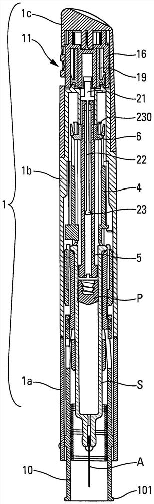 Auto-injector with a time-delay system for indicating the withdrawal of the auto-injector