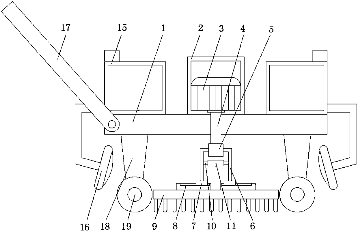 Floor cleaning device for livestock rearing room