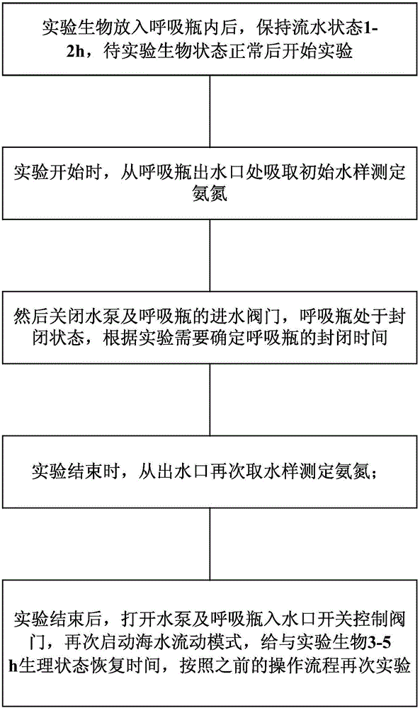 Metabolism physiological measurement system and method for marine organisms