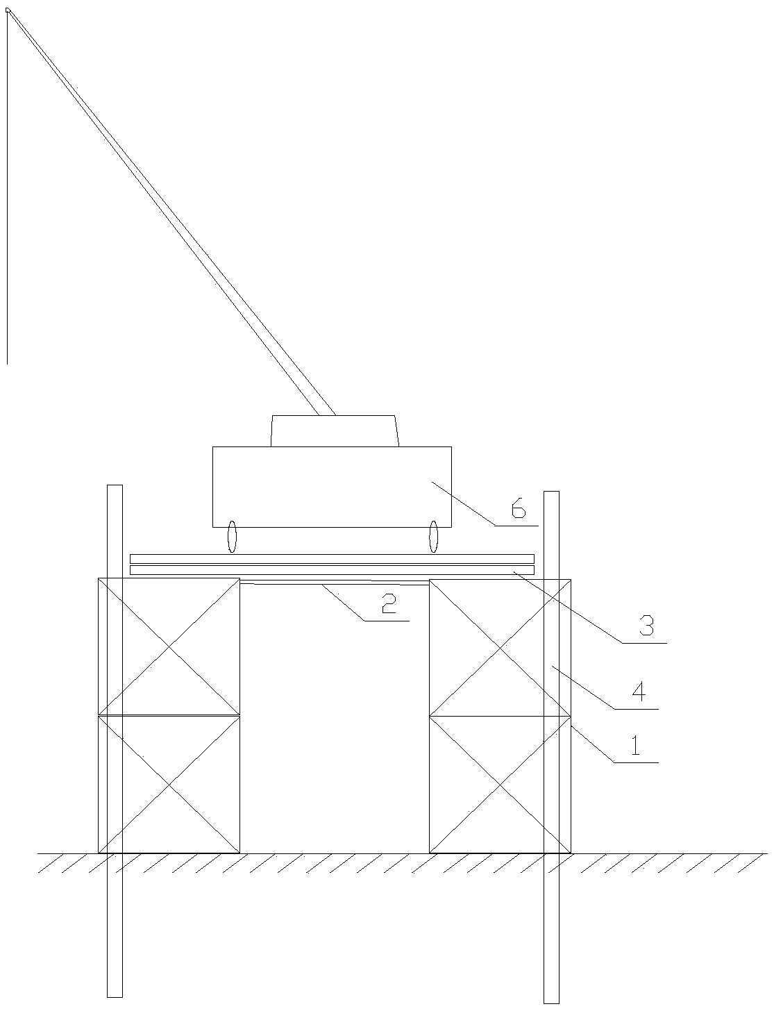 A kind of construction method of steel trestle bridge over water