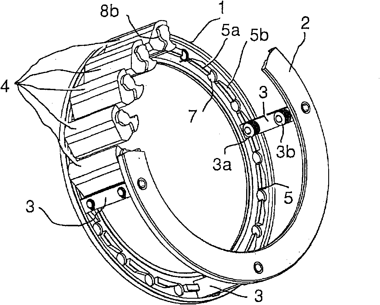 Free-wheel cage ring with centrifugal-force lifting