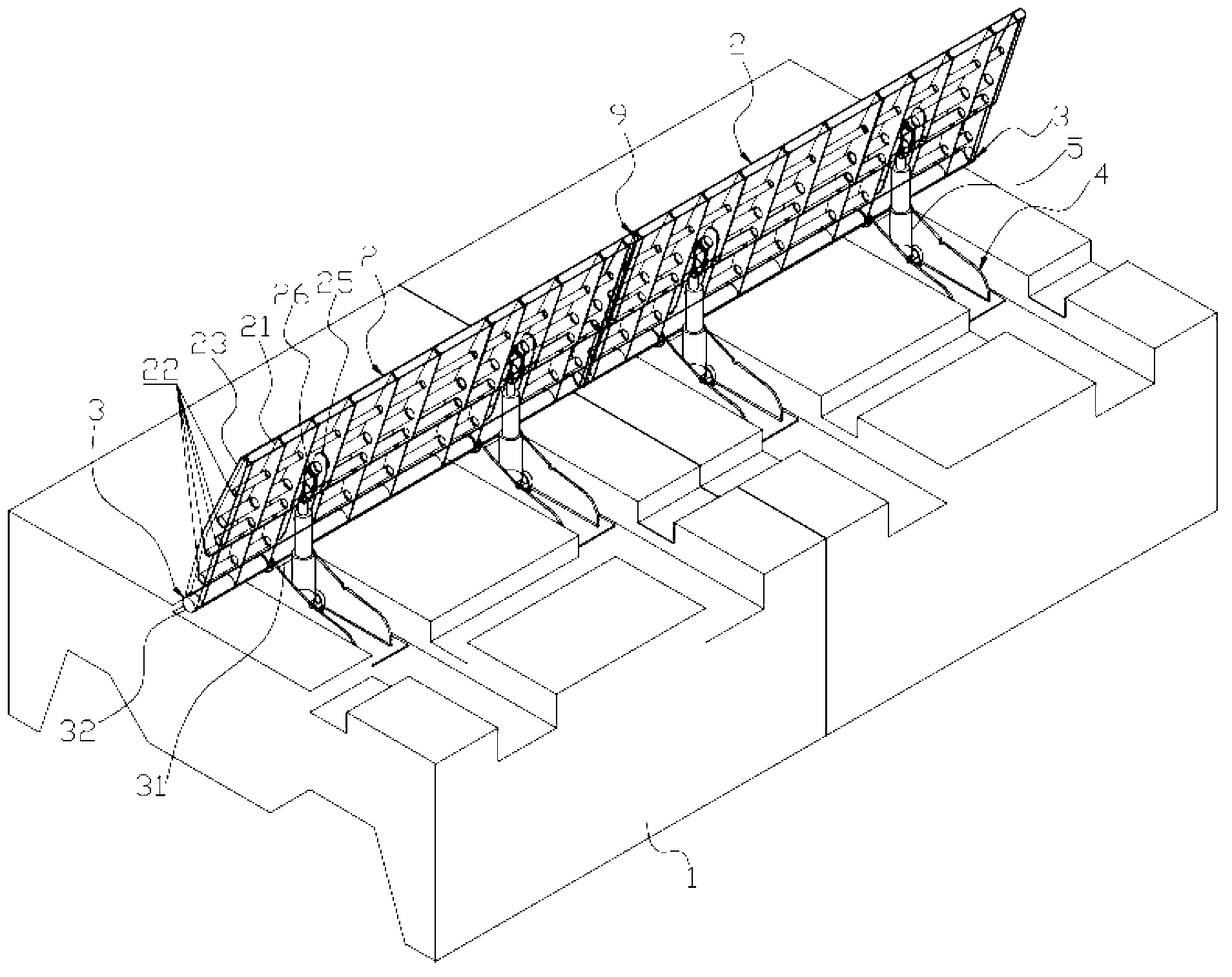 Movable water retaining dam for water conservancy landscape