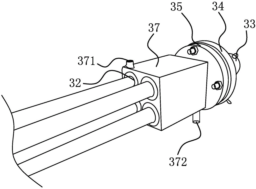 Plastic rod hot pressing extrusion device and hot pressing extrusion method thereof