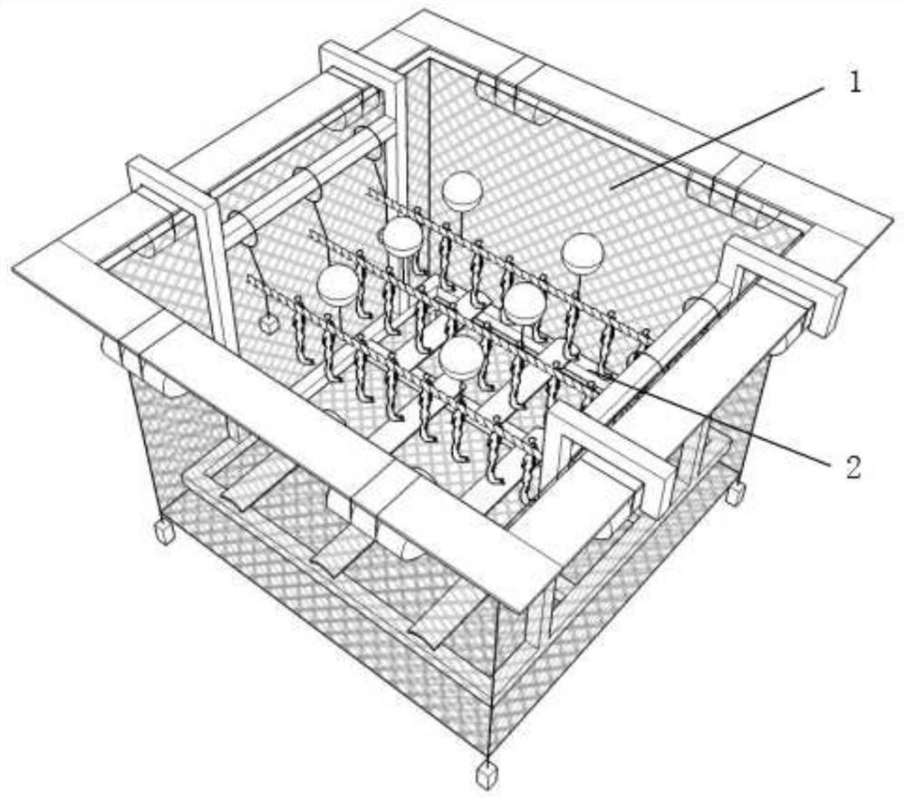 Hexagrammos otakii-seaweed comprehensive culture net cage and culture method