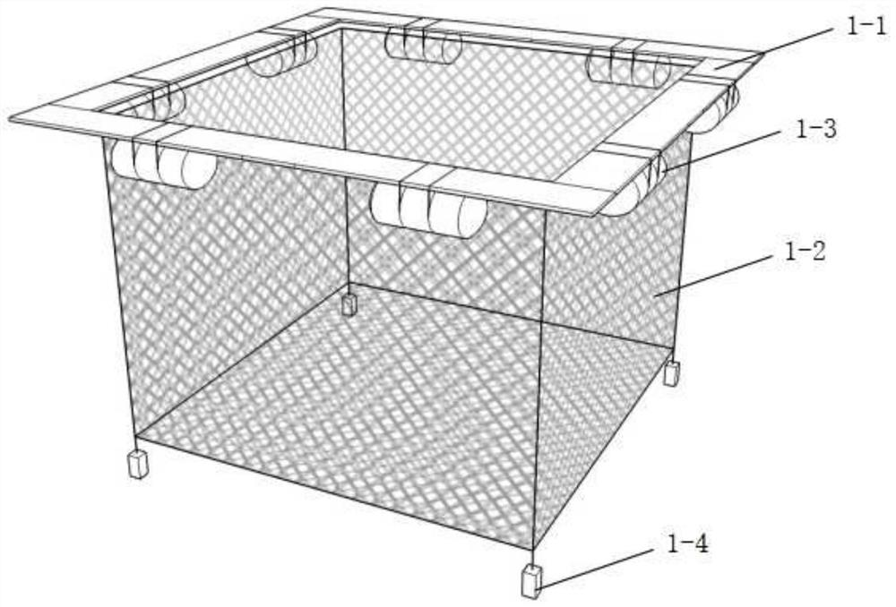 Hexagrammos otakii-seaweed comprehensive culture net cage and culture method