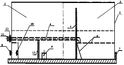 Filtering sand settling tank