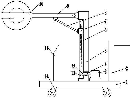 Swing type cable hoisting frame for electricians