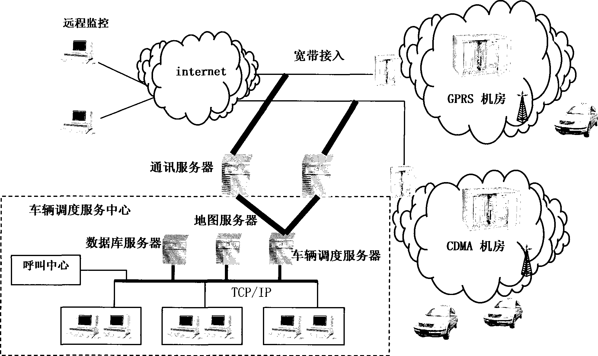 Vehicle scheduling system and method for notifying vehicle arrive to vehicle-required client using the system