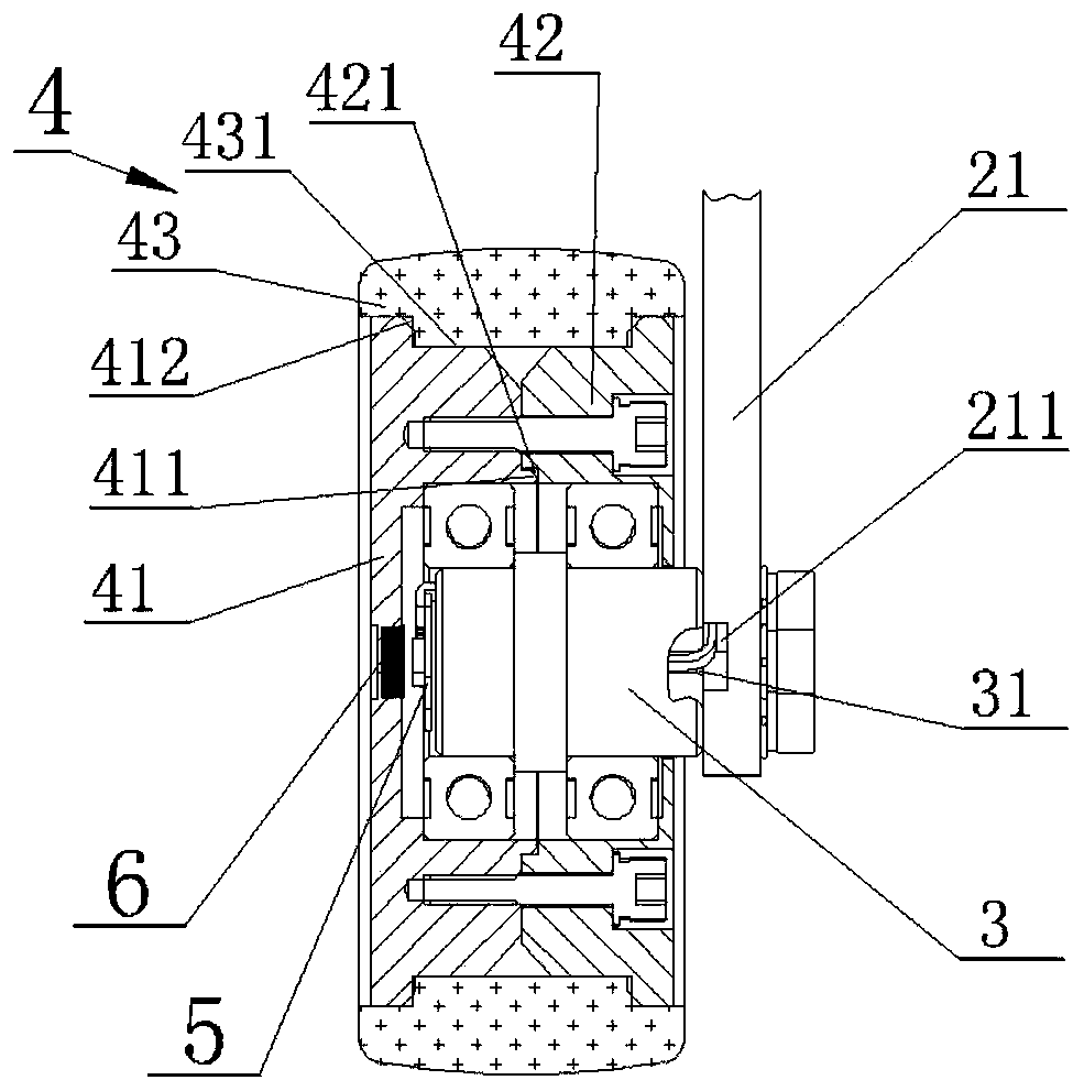 Displacement detection wheel, robot chassis and movable robot