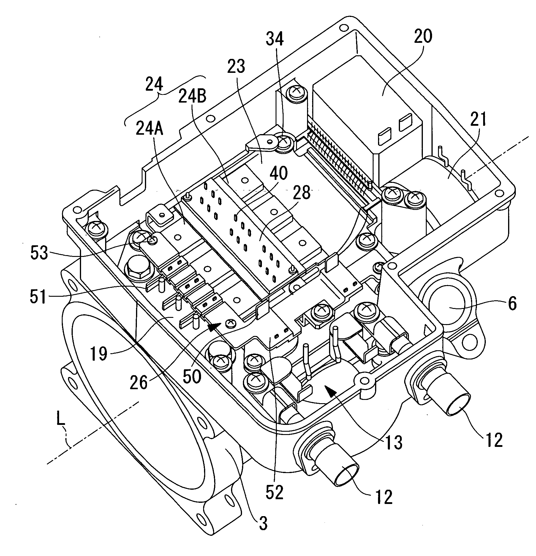 Integrated-inverter electric compressor