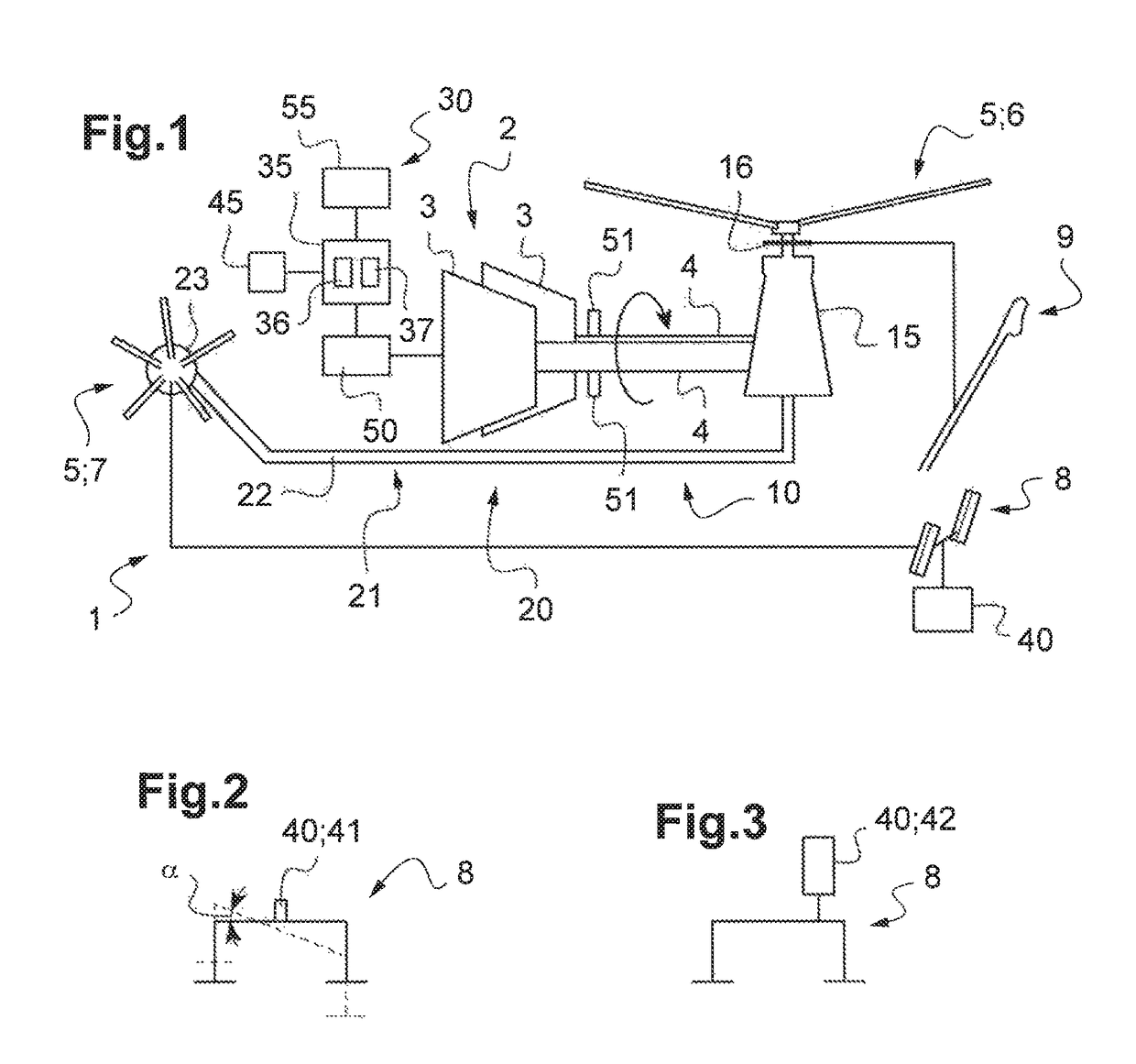 Device for monitoring a power transmission system of an aircraft, an aircraft provided with the device, and the method used