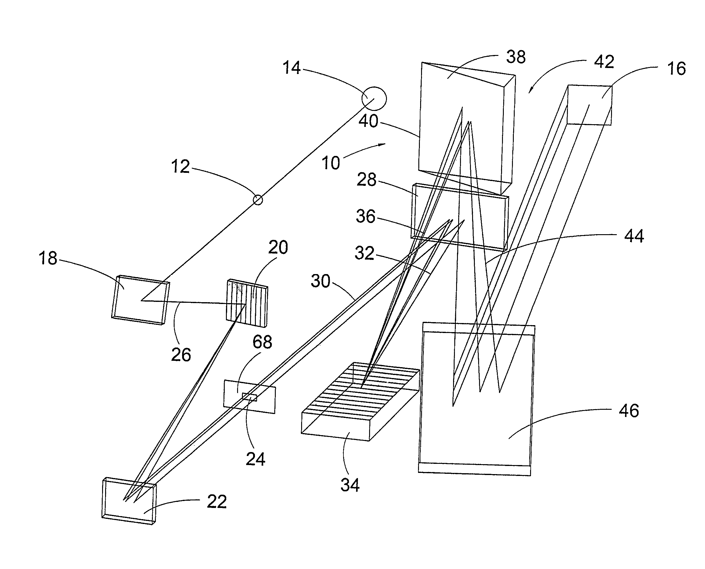 Echelle spectrometer arrangement using internal predispersion