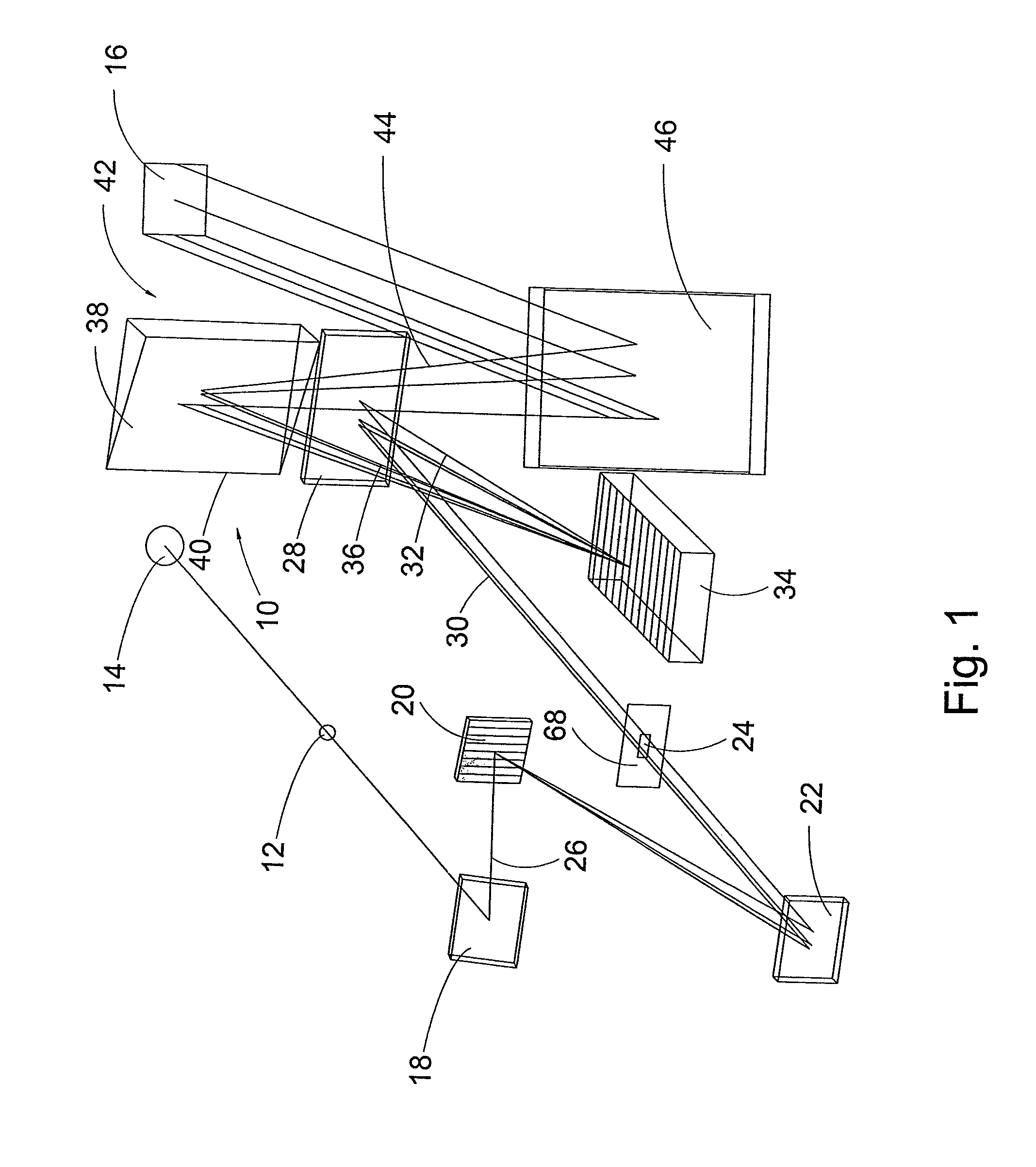 Echelle spectrometer arrangement using internal predispersion