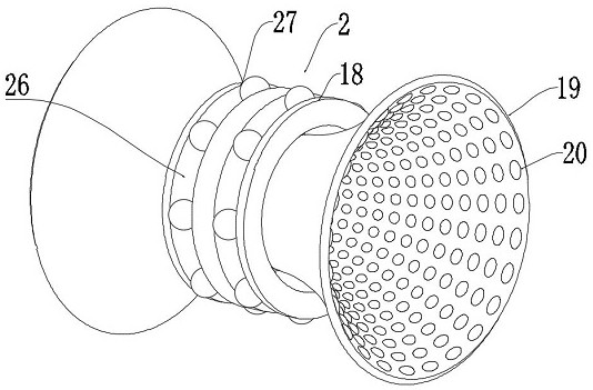 A filling-type self-service flexible point-contact guiding cable dragging device for mines