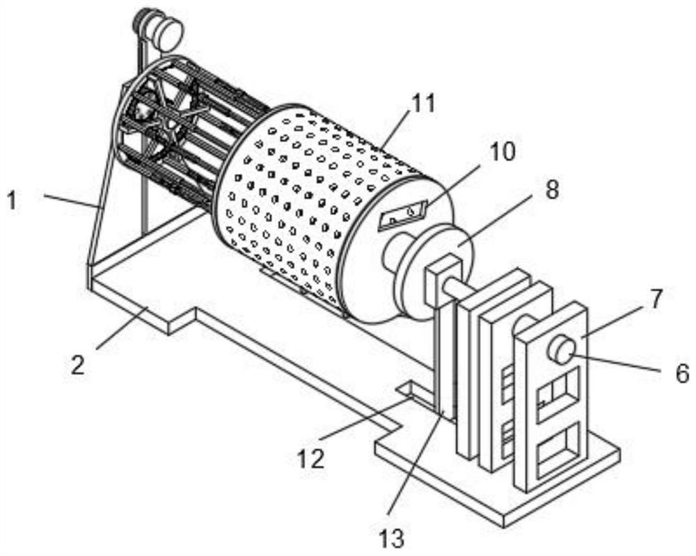 Air drying line upper and bottom layer flow guide mechanism for processing cured food