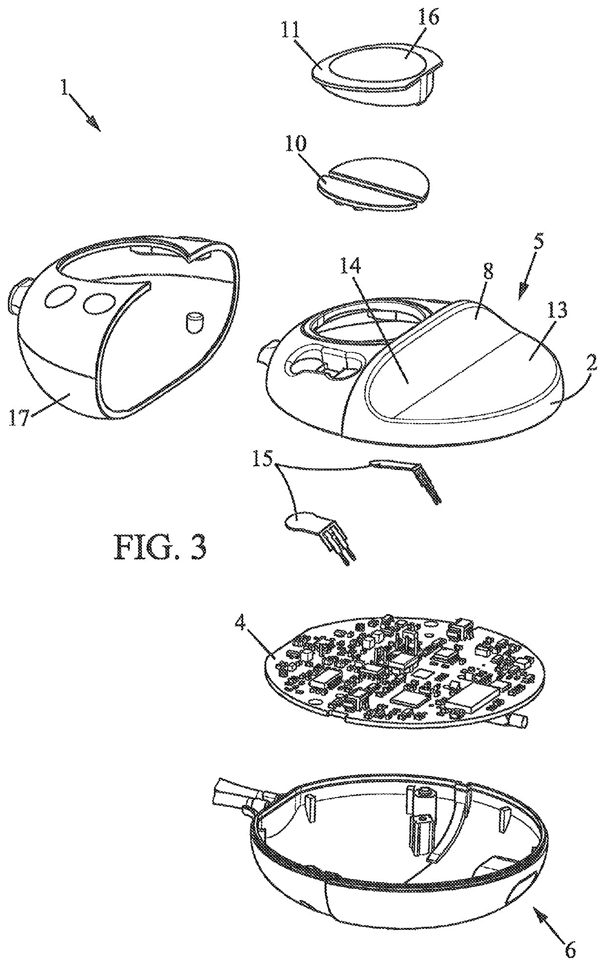 Device for measuring blood flow