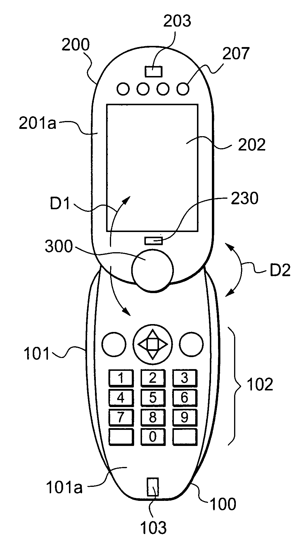 Folding mobile communications apparatus