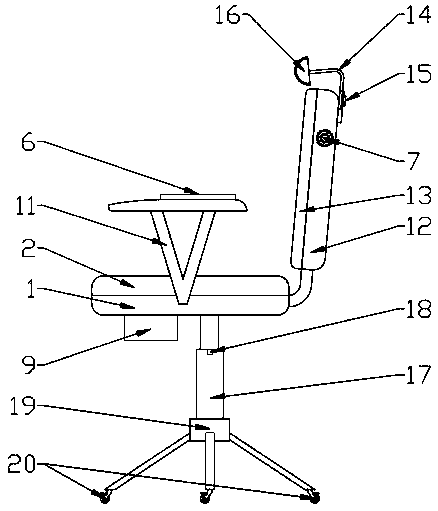 Lifting swivel chair with excessive sitting prevention function