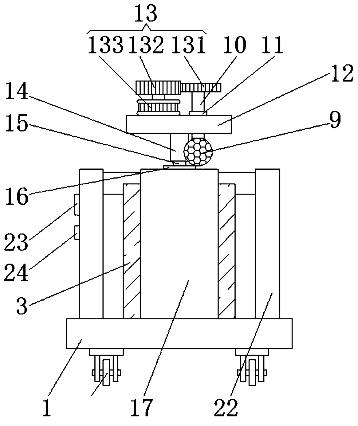 Convenient pesticide spraying device for planting of grapes