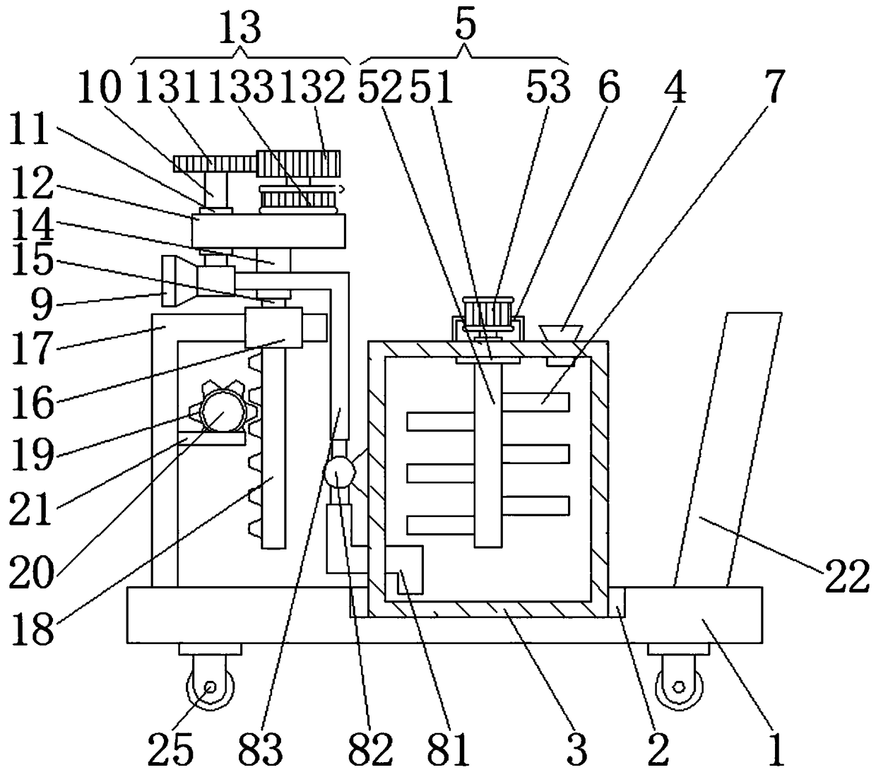 Convenient pesticide spraying device for planting of grapes