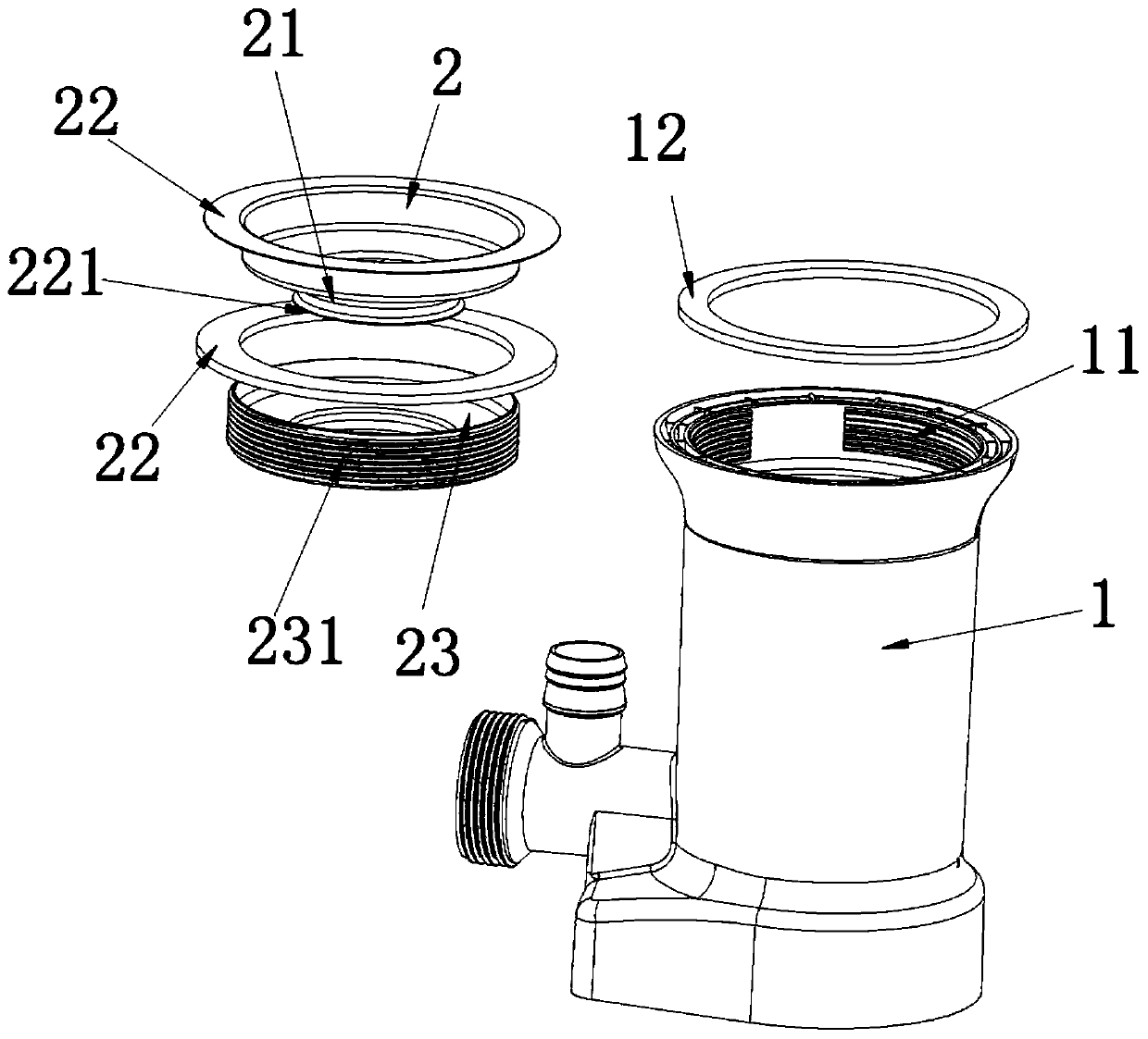 Residue processing device