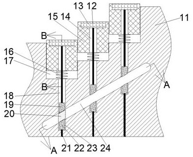 Accompanying illuminating lamp arranged in step