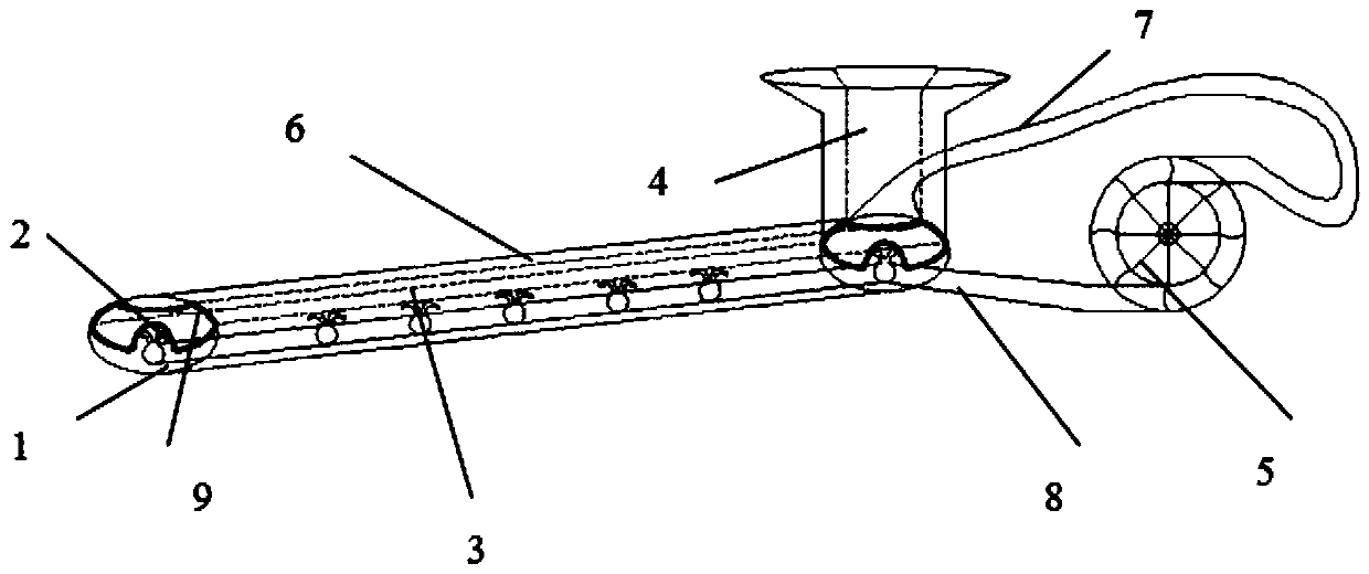 A self-gravity fluidized bed piping system for powder curing agent transportation and its application method