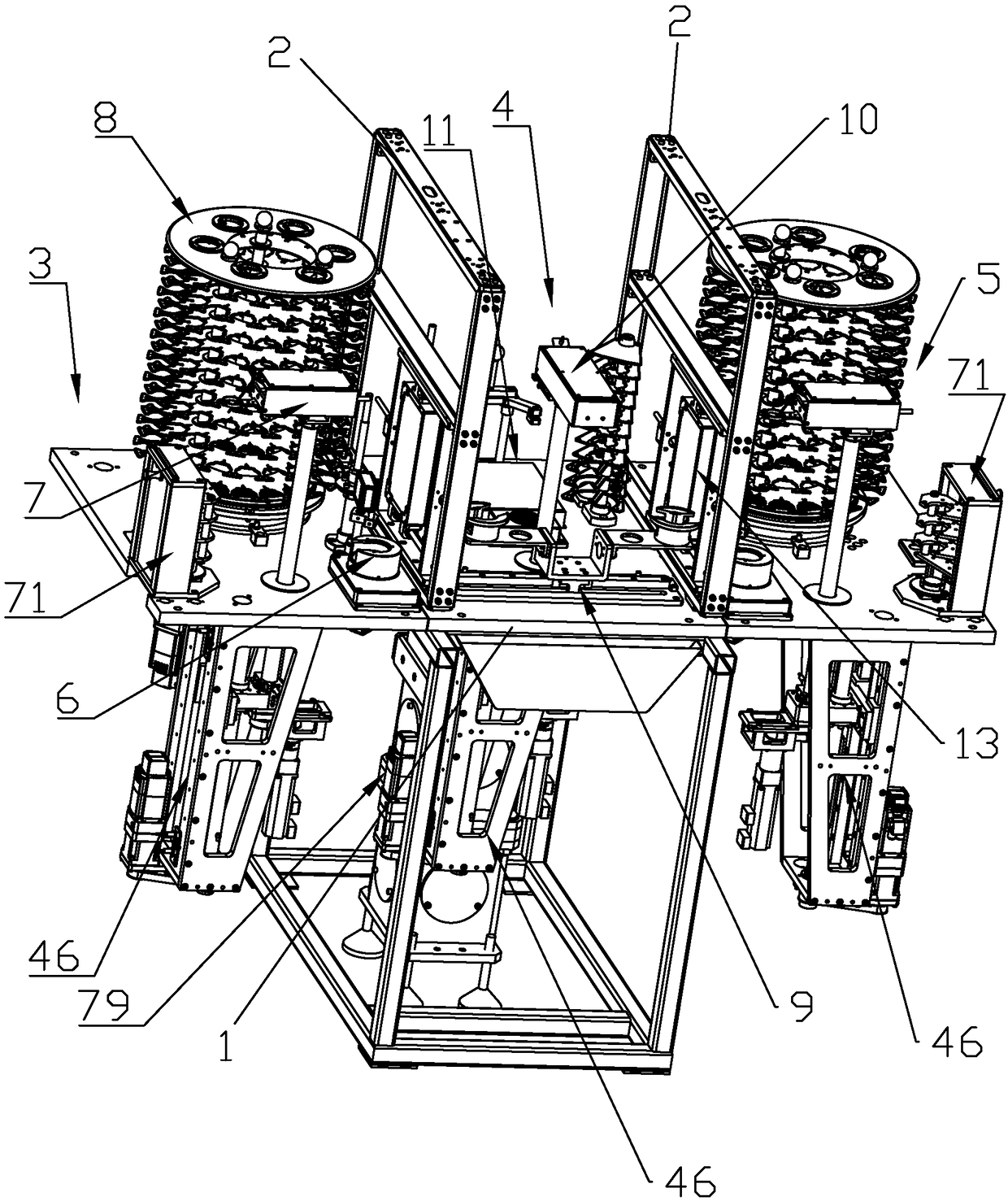 Full-automatic multi-disc constant-temperature constant-humidity precise weighing system