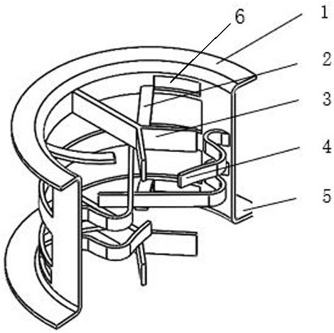 A y-shaped double tongue layer side hole ring moment saddle packing