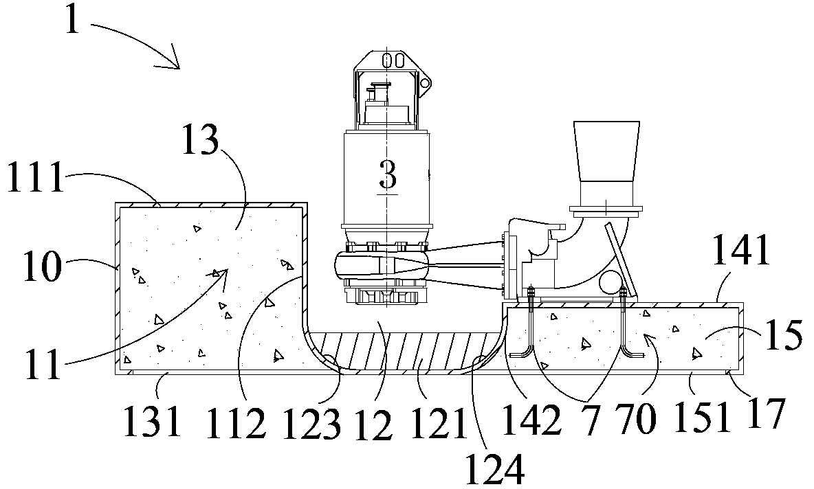 Pump station base, pump station and mounting method for pump station