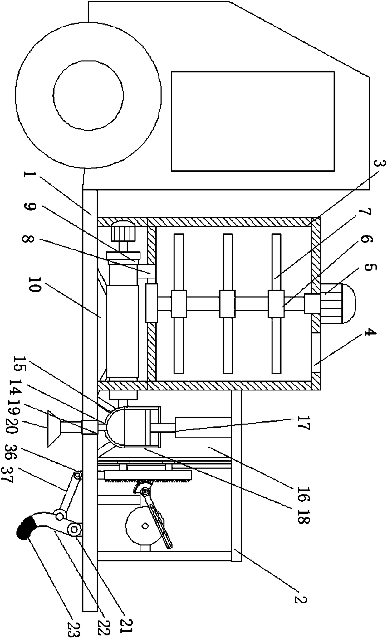 Paving device for road cement for municipal engineering