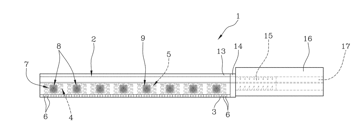 Electric cartridge for an electronic cigarette and method for making the electric cigarette