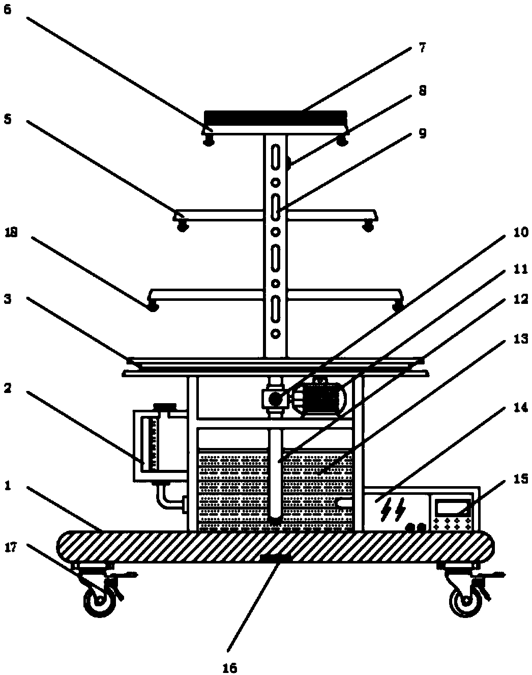 Novel rotary electric gardening rack